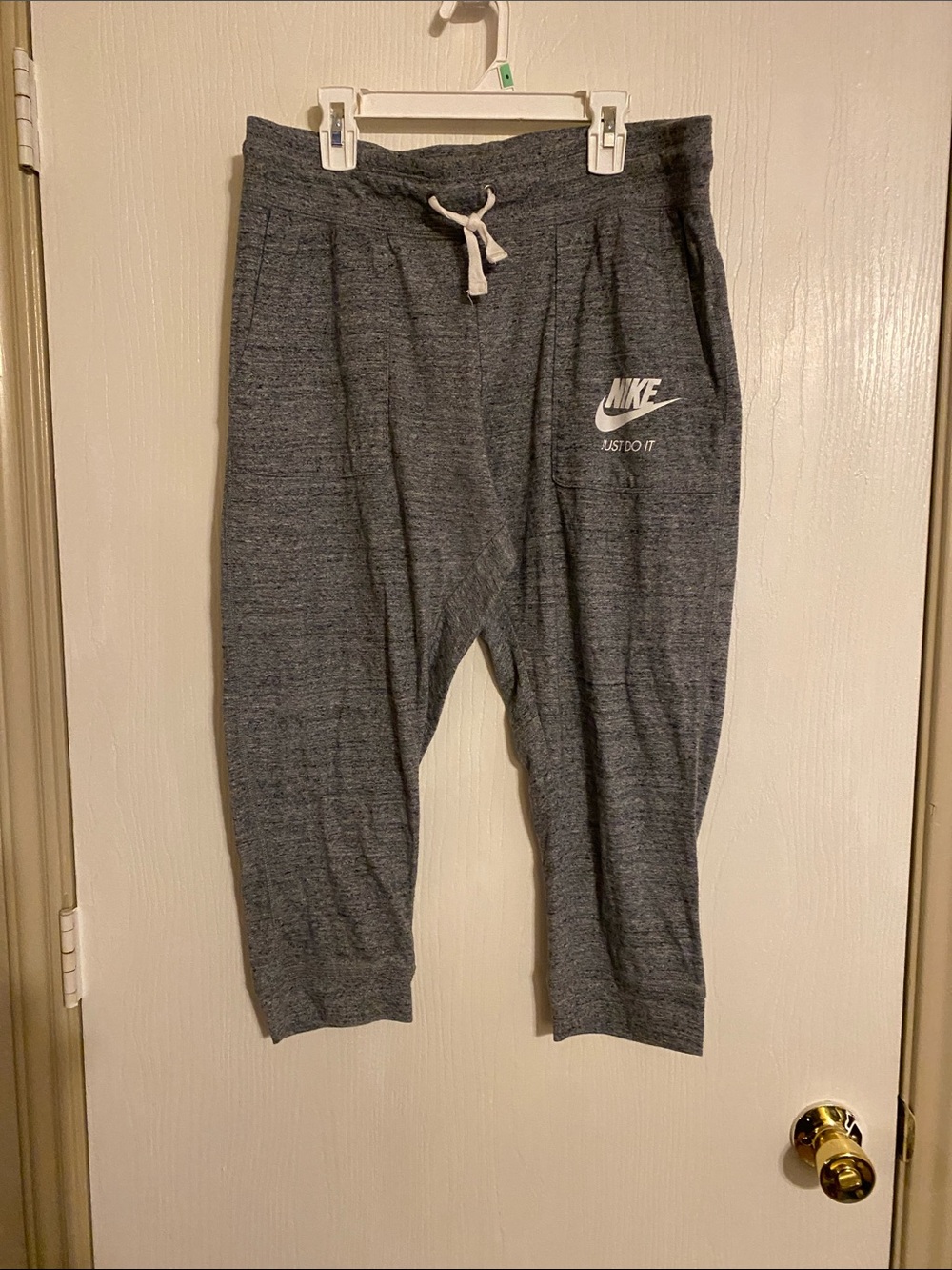 Nike Charcoal Gray Capri Length Joggers with Drawstring
